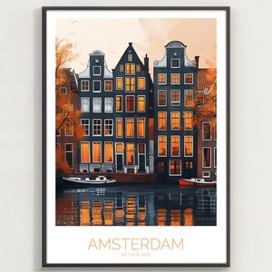 Amsterdam - Home Decor Poster, Gift, Travel Souvenir, Wall Art