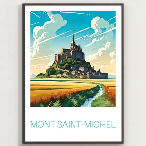 Mont Saint Michel - Home Decor Poster, Gift, Travel Souvenir, Wall Art