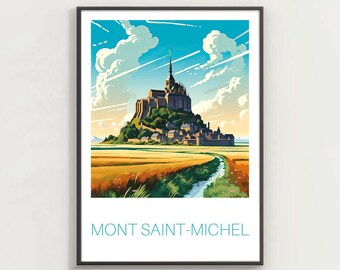 Mont Saint Michel - Home Decor Poster, Gift, Travel Souvenir, Wall Art