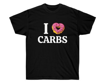 Koszulka I Love Carbs Heart Donuts 2