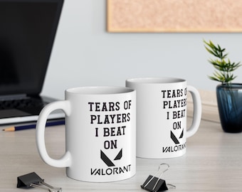 Tränen von Spielern, die ich auf Valorant geschlagen habe, Lustige Gaming Tasse