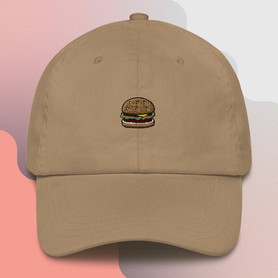 Embroidered Hamburger Carbs Fast Food Hat Etsy