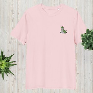 Embroidered Nessie Dinosaur Apex Legends Wattson organic cotton t-shirt