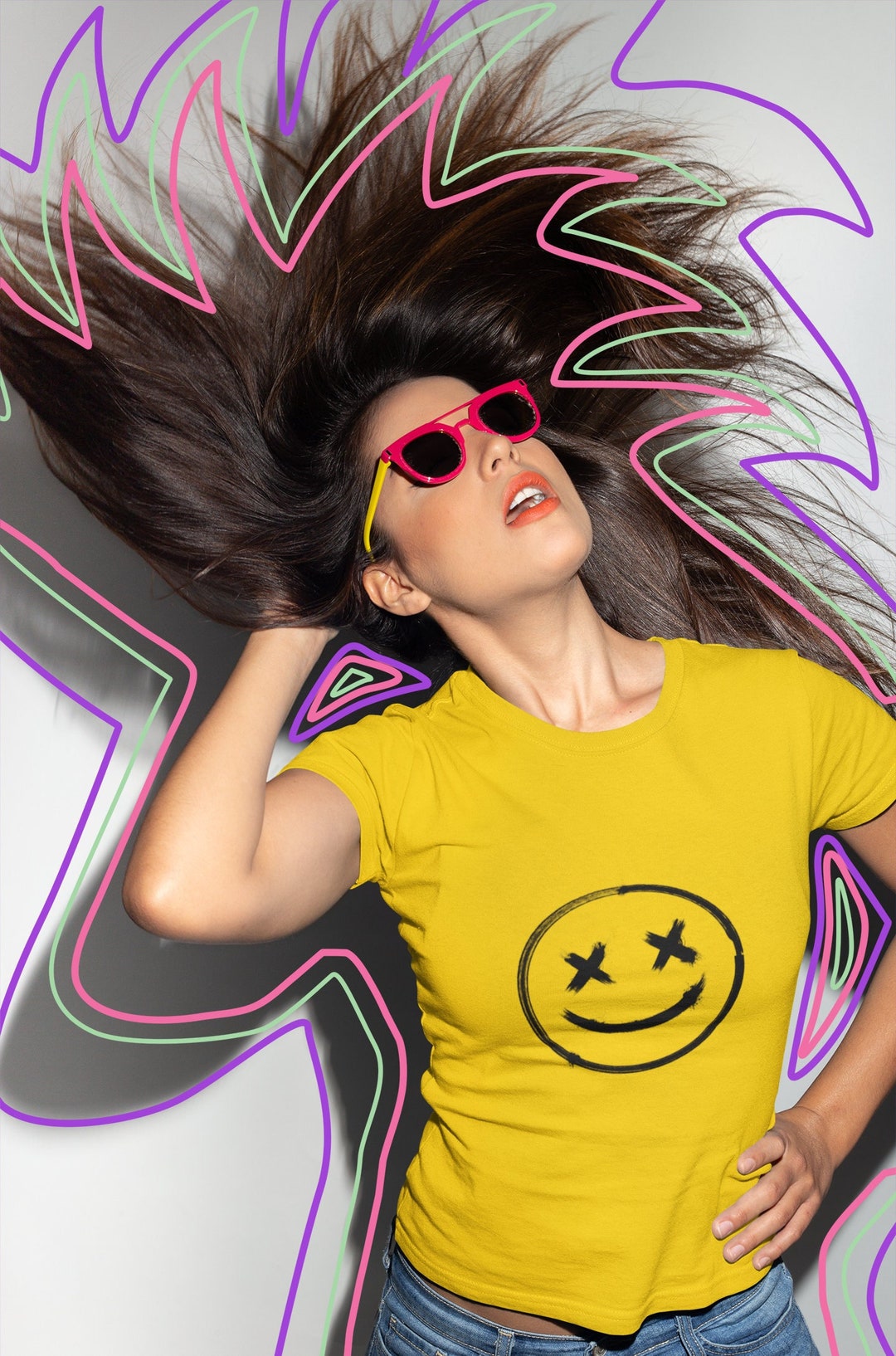 Smiley Xeyes Emoji Emoticon Tshirt Etsy