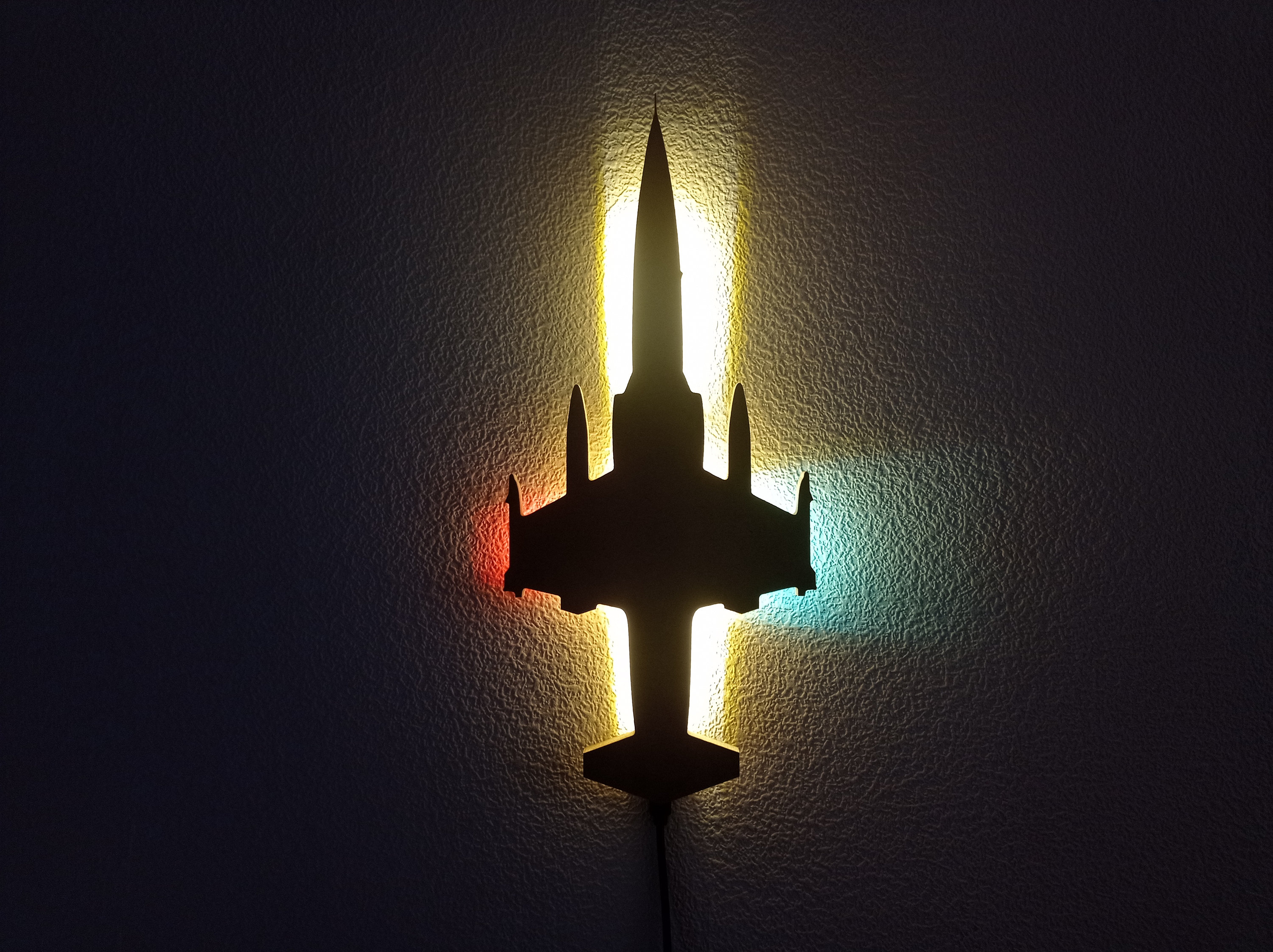 F104 Starfighter Jet Fighter Plane LED MDF Mural Lighting Decoration ...