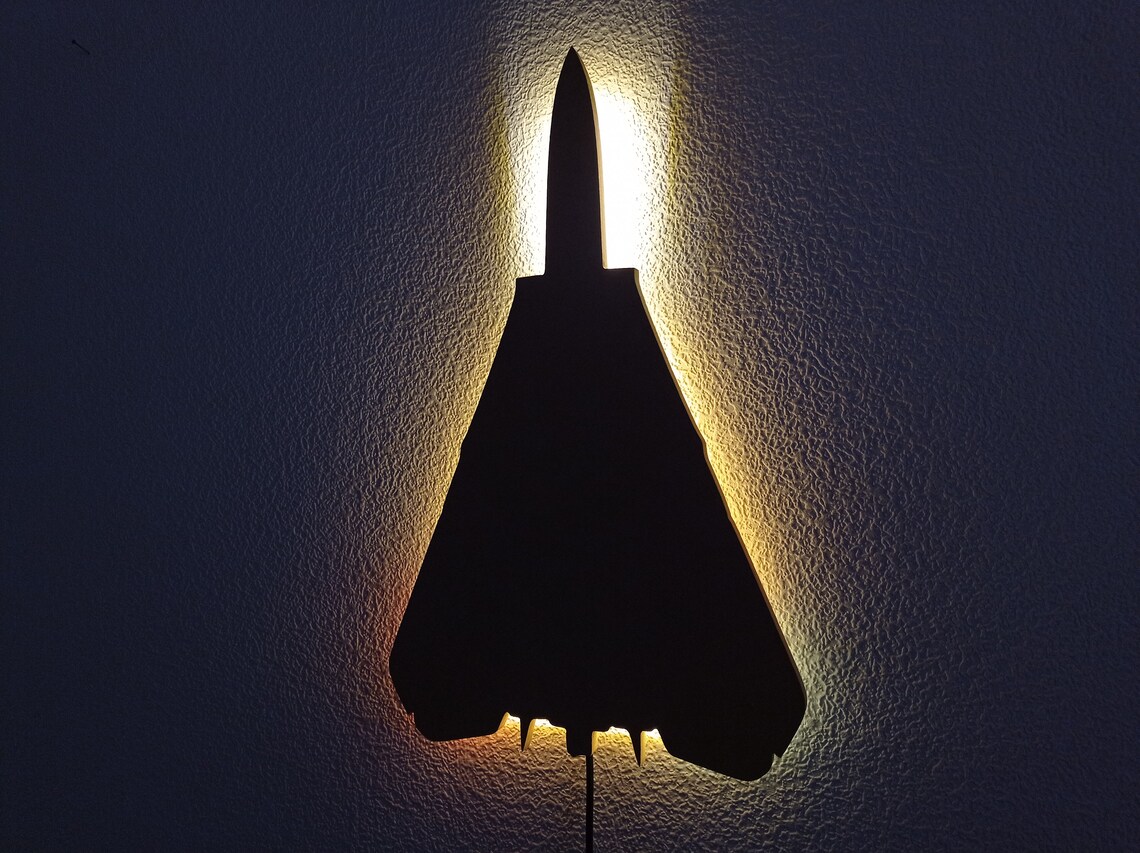 Top Gun Led Light F14 Tomcat Topgun - Jet Fighter Plane LED MDF Mural Lighting Decoration ...