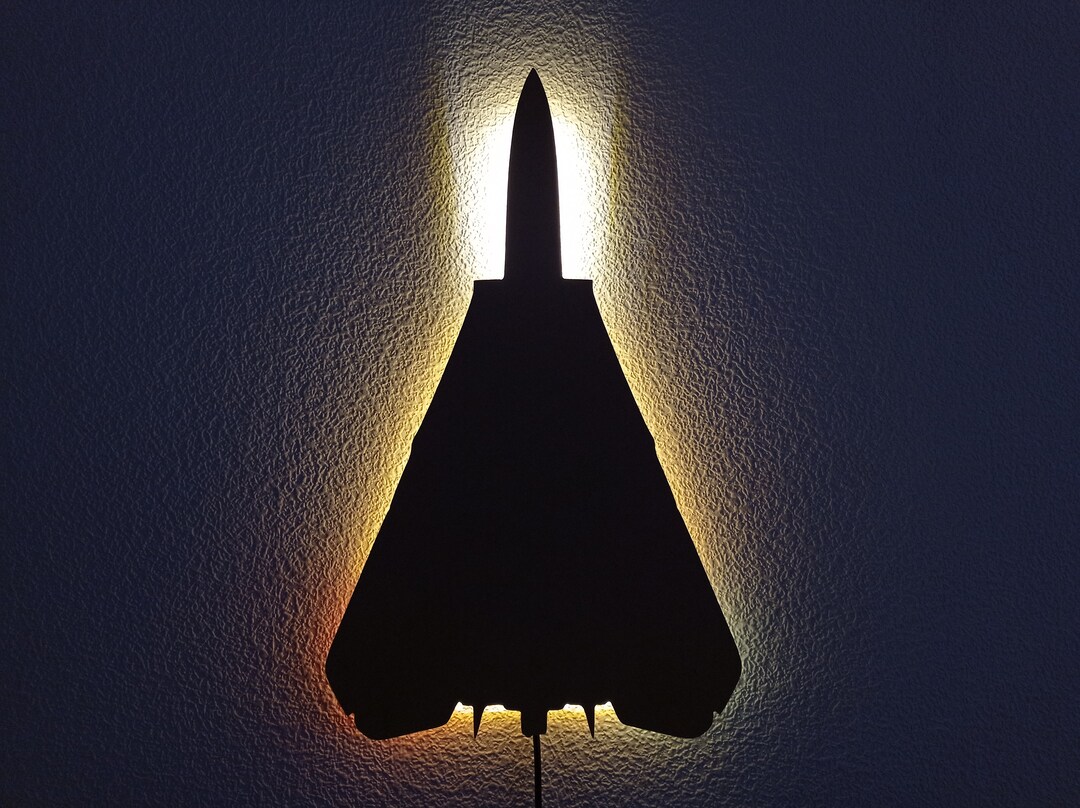 Top Gun Led Light F14 Tomcat Topgun - Jet Fighter Plane LED MDF Mural Lighting Decoration ...
