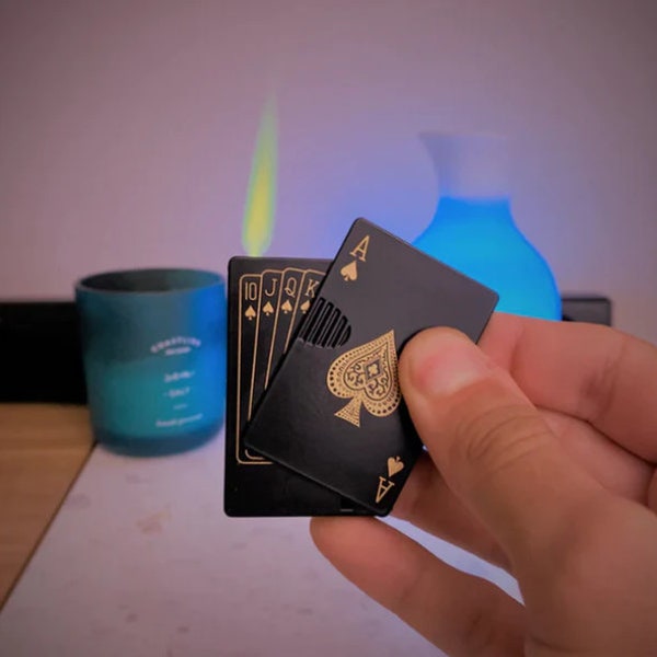 Playing Card Lighter Etsy