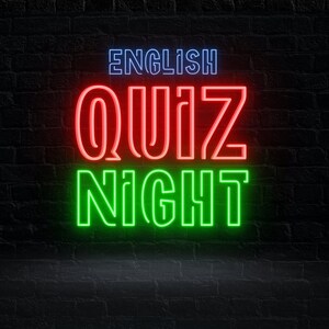 ENGLISH QUIZ NIGHT: Advertise your business with a quiz night! 2.5 hours of entertainment, 80 questions!