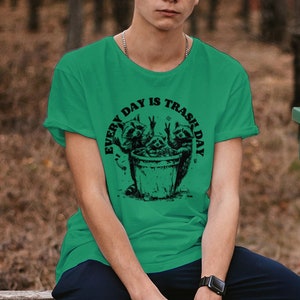 Raccoon Shirt Funny Raccoon T Shirt For Women Men Every Day Is Trash Day Possum Rodent Shirt Trash Panda Graphic Tee Vintage Raccoon tee