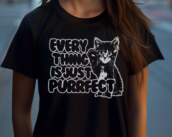Funny Cat T-Shirt: Purrfect Pun Graphic Tee