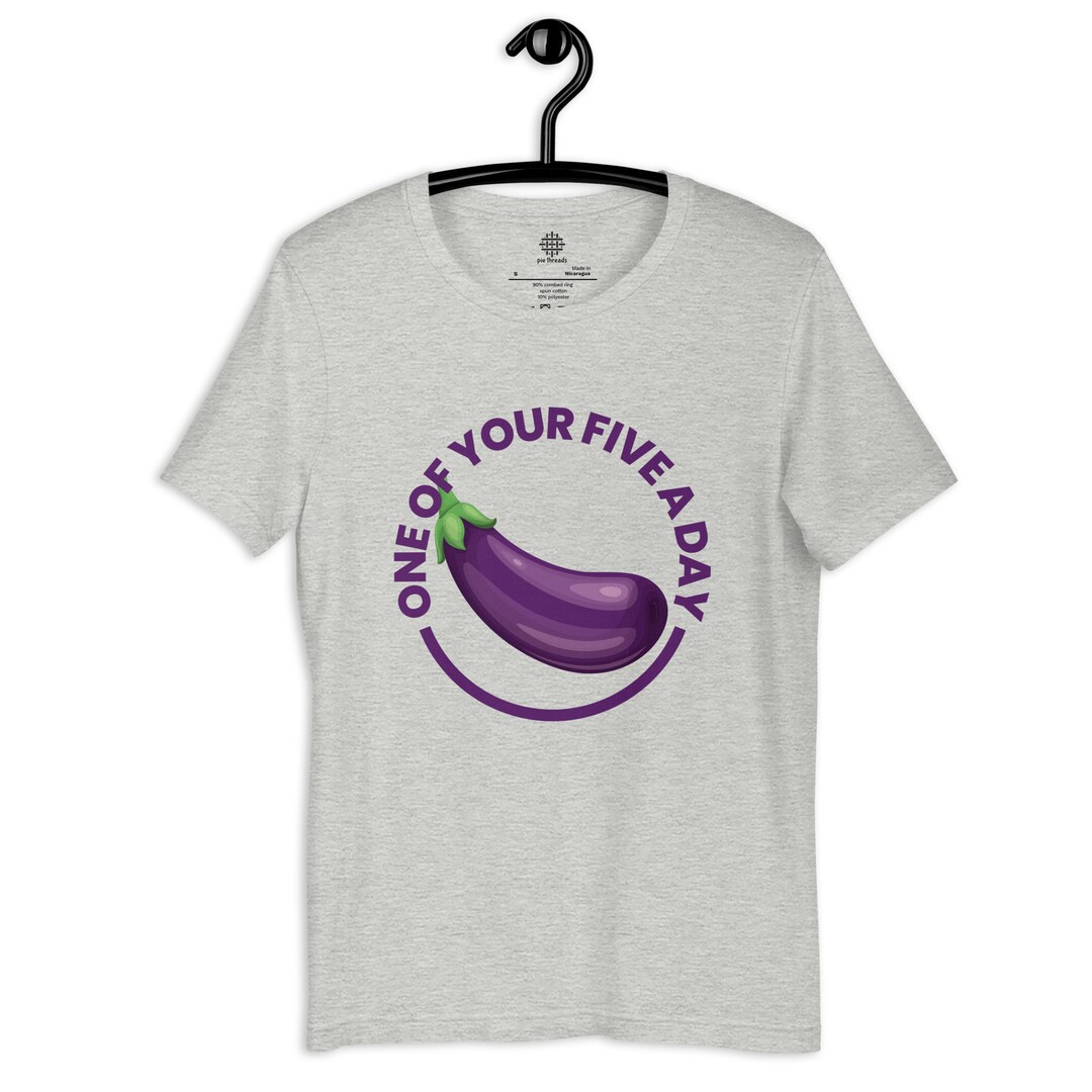One of Your Five A Day Eggplant Tee Etsy
