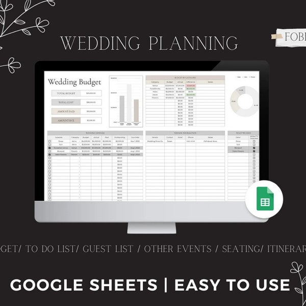 Wedding Planning Spreadsheet