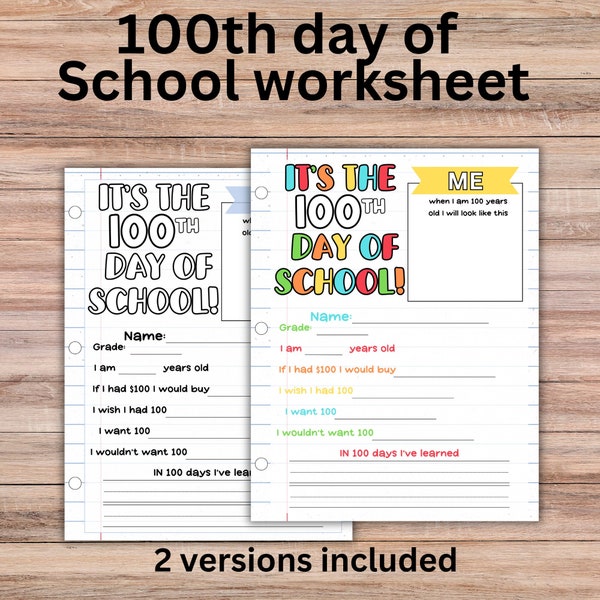 100th Day of School - Etsy