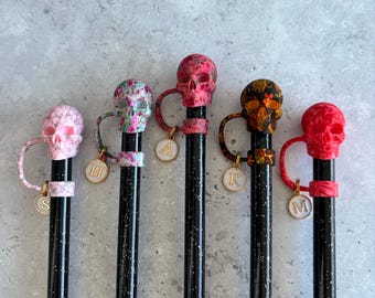 Skull Straw Topper for 30 oz Quencher Gift Item Unique Drink Accessory for 40 oz Quencher Decoration Straw Charm Initial Custom Tumbler