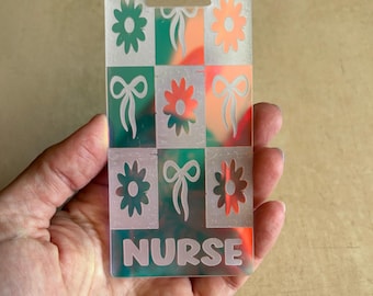 Xray Tech Badge for Radiology Staff Gift Idea Present for Nurse Medical ID Holder Personalized Healthcare Gift Appreciation Iridescent lab