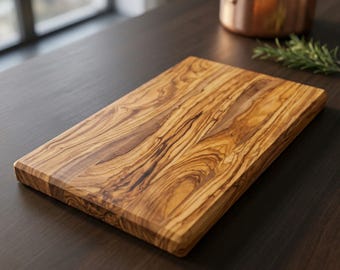 Tabla de embutidos de madera de olivo hecha a mano, bandeja de 40 cm, regalo único para aniversario o inauguración de casa, tabla de quesos rústica hecha a mano en EE. UU.