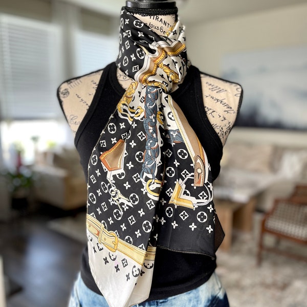 Elegant scarf, silky scarf, everyday scarf, twill scarf, cover up, gift for her, shawl, luxury scarf