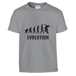 Skater Evolution Kids T-Shirt – Funny Skateboard Gift for Boys Girls – Cool Graphic Tee for Toddler Birthday – Baby Skater Shirt