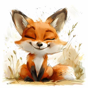 Renard Aquarelle — cyfrowe ilustracje do pobrania | Affiche Animaux, Mural artystyczny, Dekoracja Chambre Bébé & Nature | Lis do druku, Fuchs