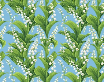 Lily of the Valley Seamless Pattern | May Day Floral Design (Digital Download)