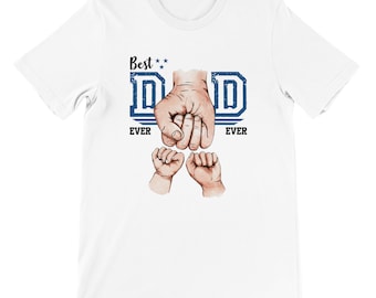 Vatertags T-Shirt für Papa und Kinder Fist Bump - Benutzerdefiniertes Papa T-Shirt - Geschenk von Kindern - Vatertagsgeschenk - Papa und Kinder passendes T-Shirt