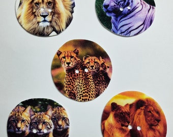 Wild Cats 1.5" buttons set of 5