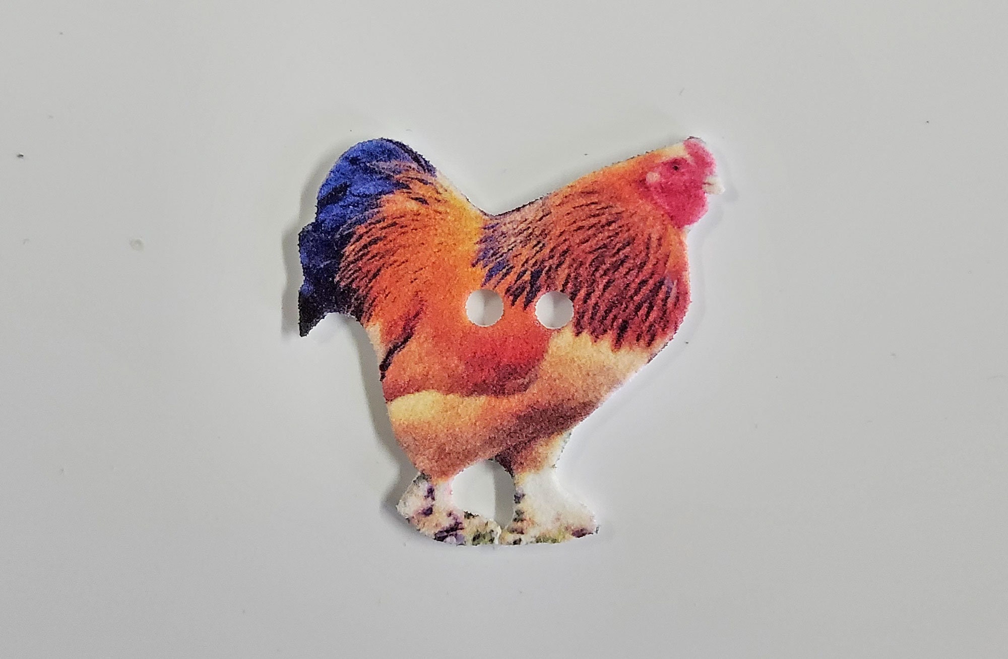 Poultry Buttons Rooster and Chicken Buttons Set of 8 - Etsy