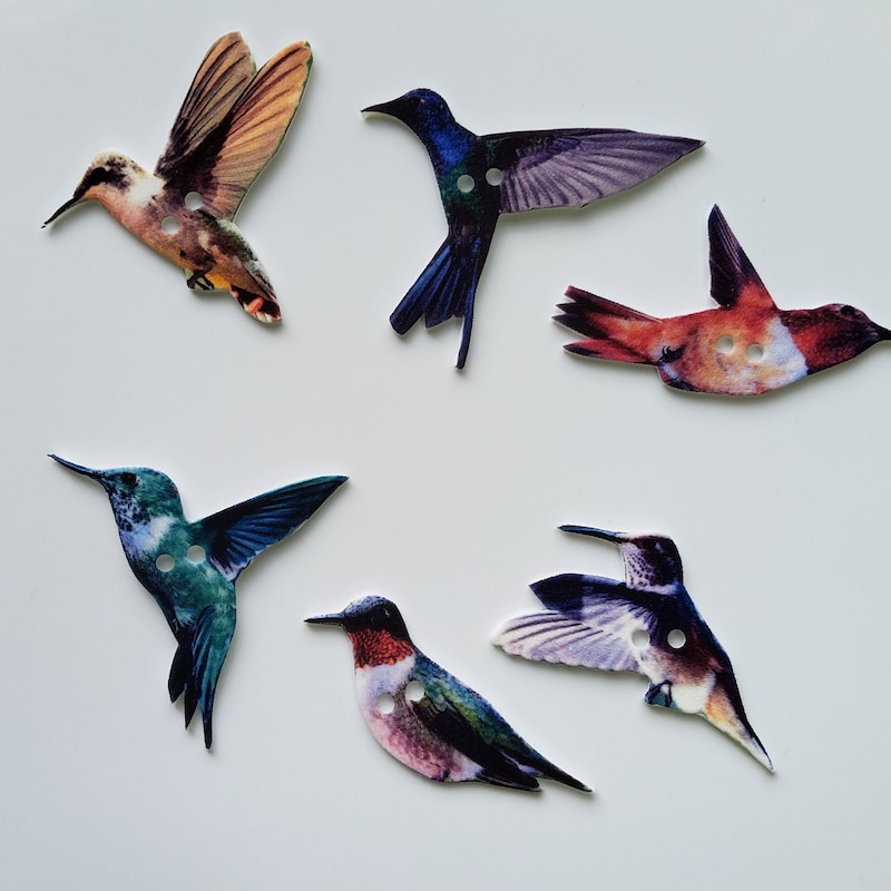 Hummingbird Buttons - Etsy