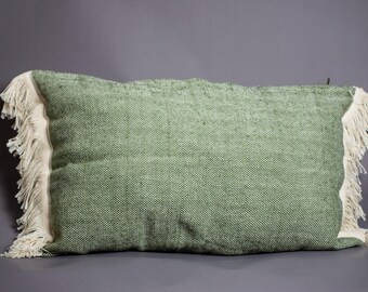 Handmade Cotton Lumbar Pillow Cover: Boho Throw Cushion (40x60cm, Unstuffed)