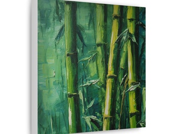 Impression bambou jardin - art mural japonais - cadeau pour amoureux de la nature - décoration nature - décoration d'intérieur