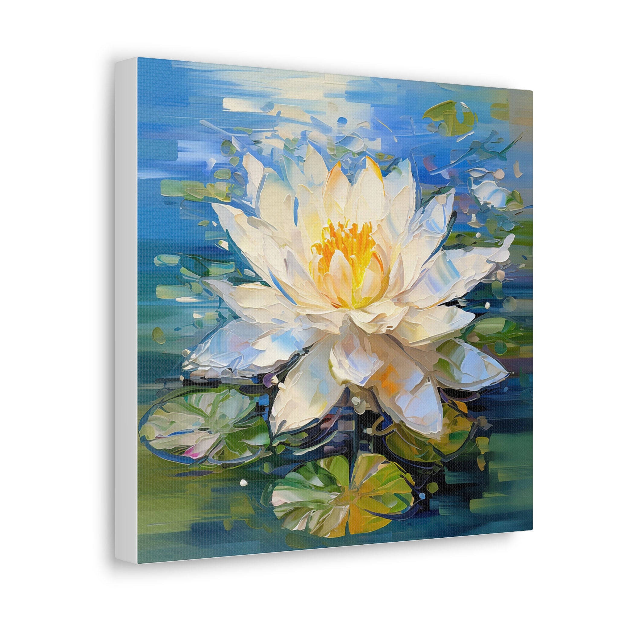 Beautiful White Lotus Canvas Print - Floral Wall Art - Flower Lover ...