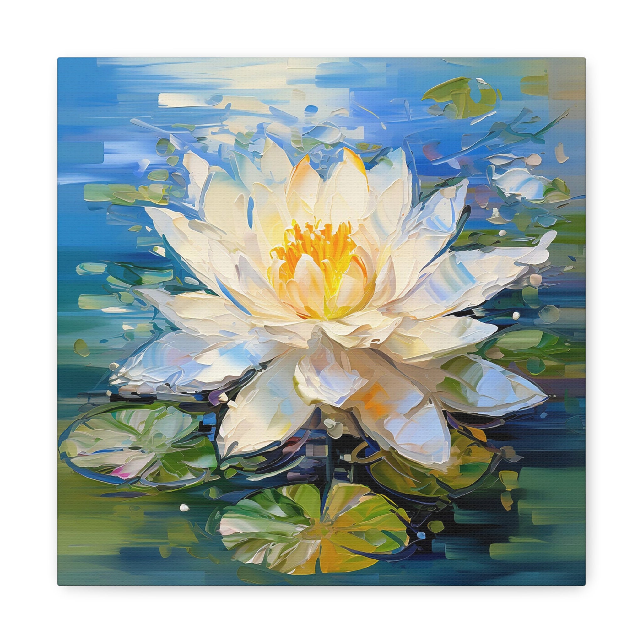 Beautiful White Lotus Canvas Print - Floral Wall Art - Flower Lover ...