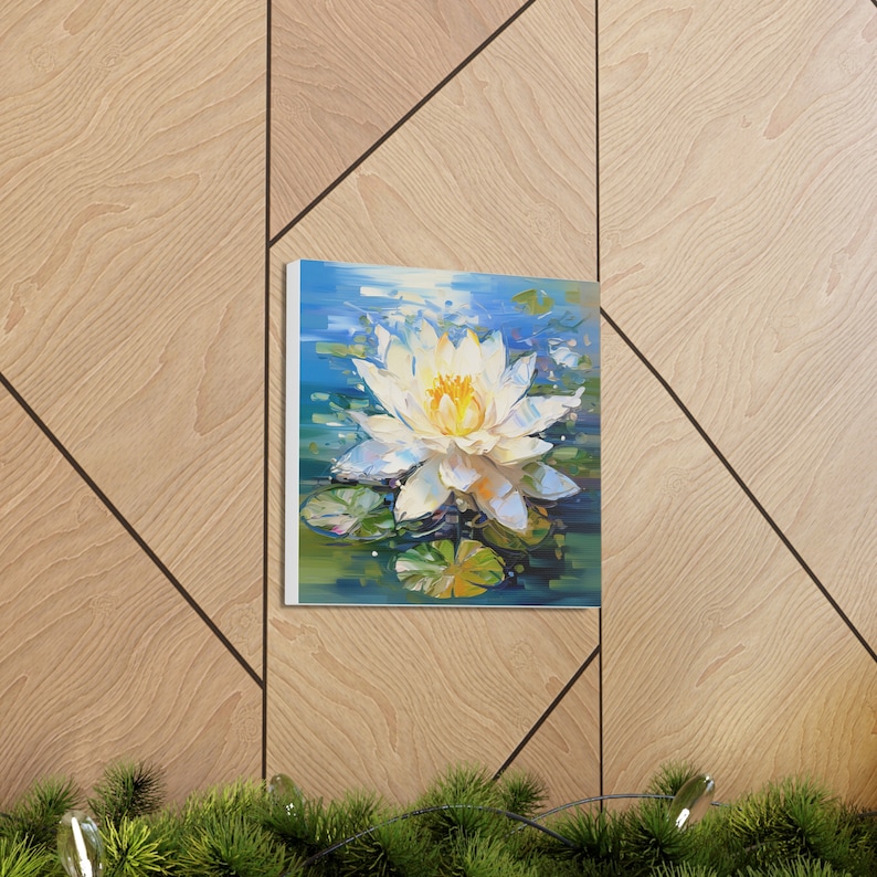 Beautiful White Lotus Canvas Print - Floral Wall Art - Flower Lover ...
