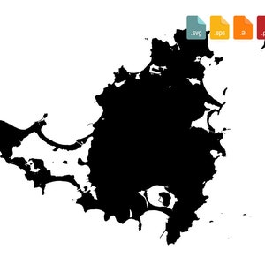 Saint Martin Karte SVG, Sint Maarten Karte SVG, SVG, Eps, Ai, Pdf, Png, Jpg, Dxf, Cricut, Silhouette.