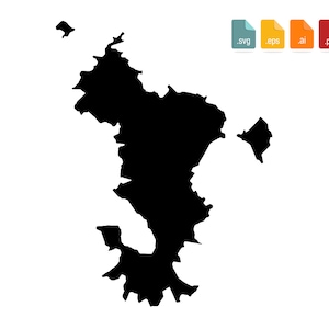 Mayotte carte Svg, Département de Mayotte carte Svg, Svg, Eps, Ai, Pdf, Png, Jpg, Dxf, Cricut, Silhouette