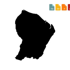 Guyane map Svg, Guyane Française map Svg, French Guiana Svg, Collectivité Territoriale de Guyane, Svg,Eps,Ai,Pdf,Png,Jpg,Dxf,Cricut