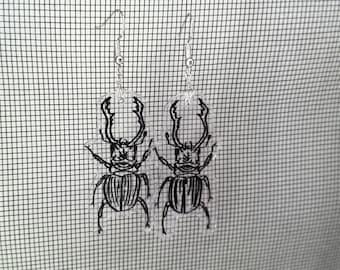 beetle earrings