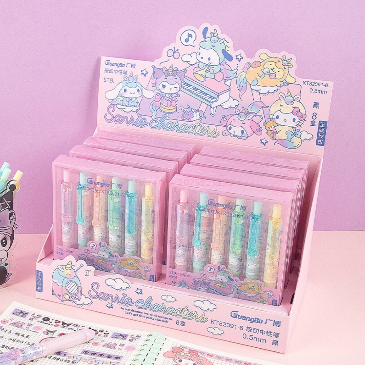 Unicorn Stationery Set For Kids-Kawaii Stationery Set|Stationery Box With  10 Color Unicorn Pen|Kawaii Pencils|Unicorn Pencil Box|Eraser|Sharpener And
