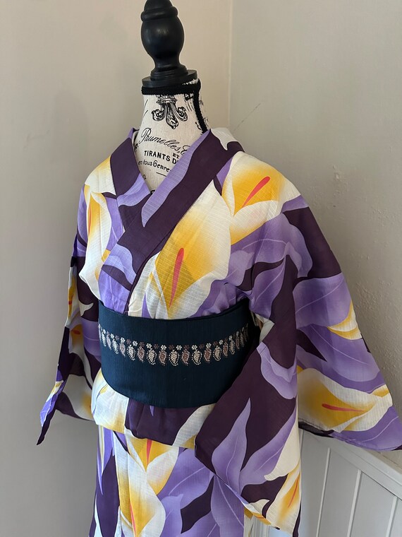 Yukata and obi 2pc set