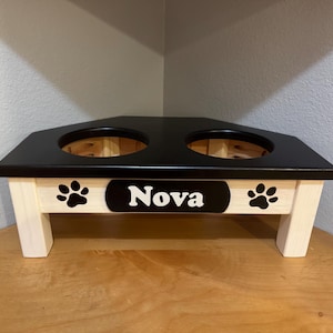 Support de gamelle pour chien surélevé avec alimentation lente, mangeoire pour chien sur mesure image 12