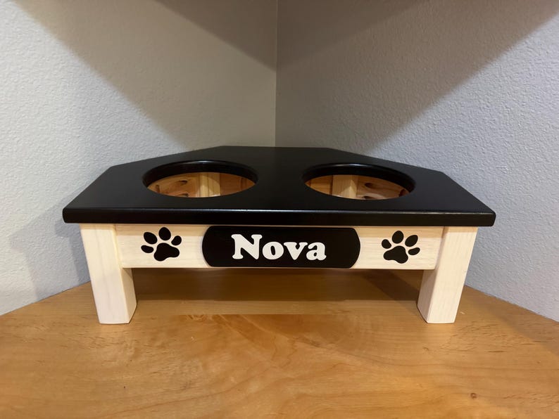 Support de gamelle pour chien surélevé avec alimentation lente, mangeoire pour chien sur mesure image 12