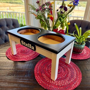 Support de gamelle pour chien surélevé avec alimentation lente, mangeoire pour chien sur mesure image 7