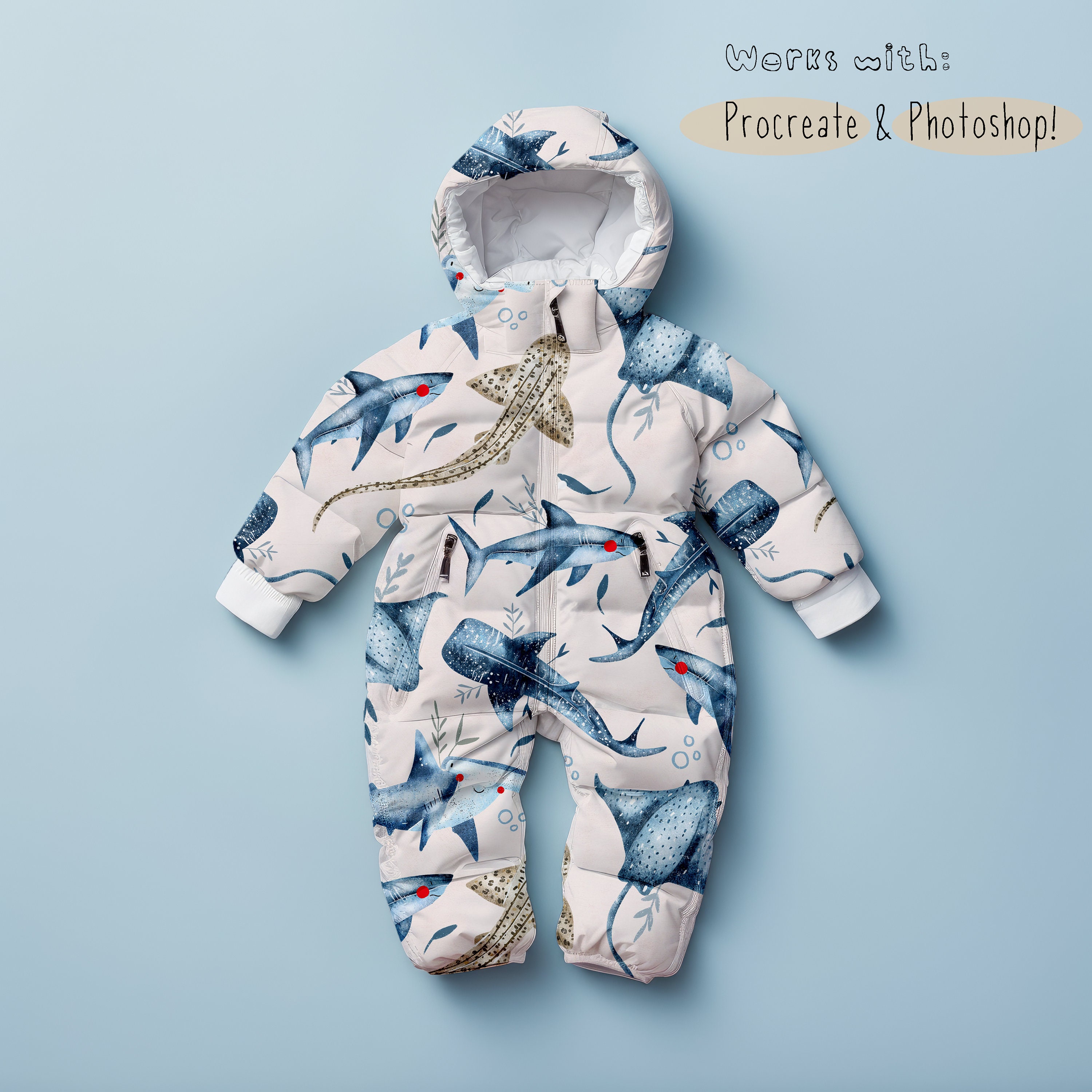Kids Snow Suit Mock-up Photoshop Mockup Procreate Mockup Realistic ...