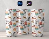 20oz Tumbler Mockup Photoshop mockup Procreate mockup Full wrap view mockup Realistic Tumbler Mockup