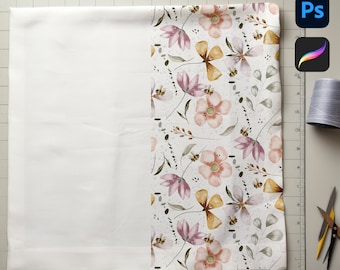 Fabric Mockup Textile Mockup Seamless pattern mockup pattern template procreate mockup photoshop mockup Easy to Use Mockup
