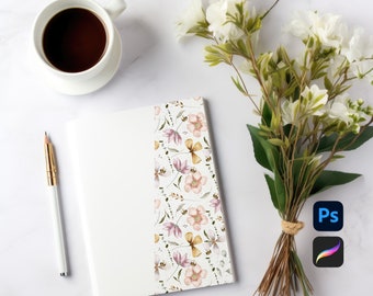 Hardback Notebook Mockup Blank Cover Notebook Mockup Planner Journal Mockup Seamless Pattern Mockup Floral Mockup Office Journal Mockup