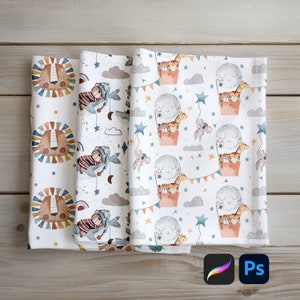 Folded Fabric Mockup Textile Mockup Seamless pattern mockup pattern template procreate mockup photoshop mockup Easy to Use Mockup