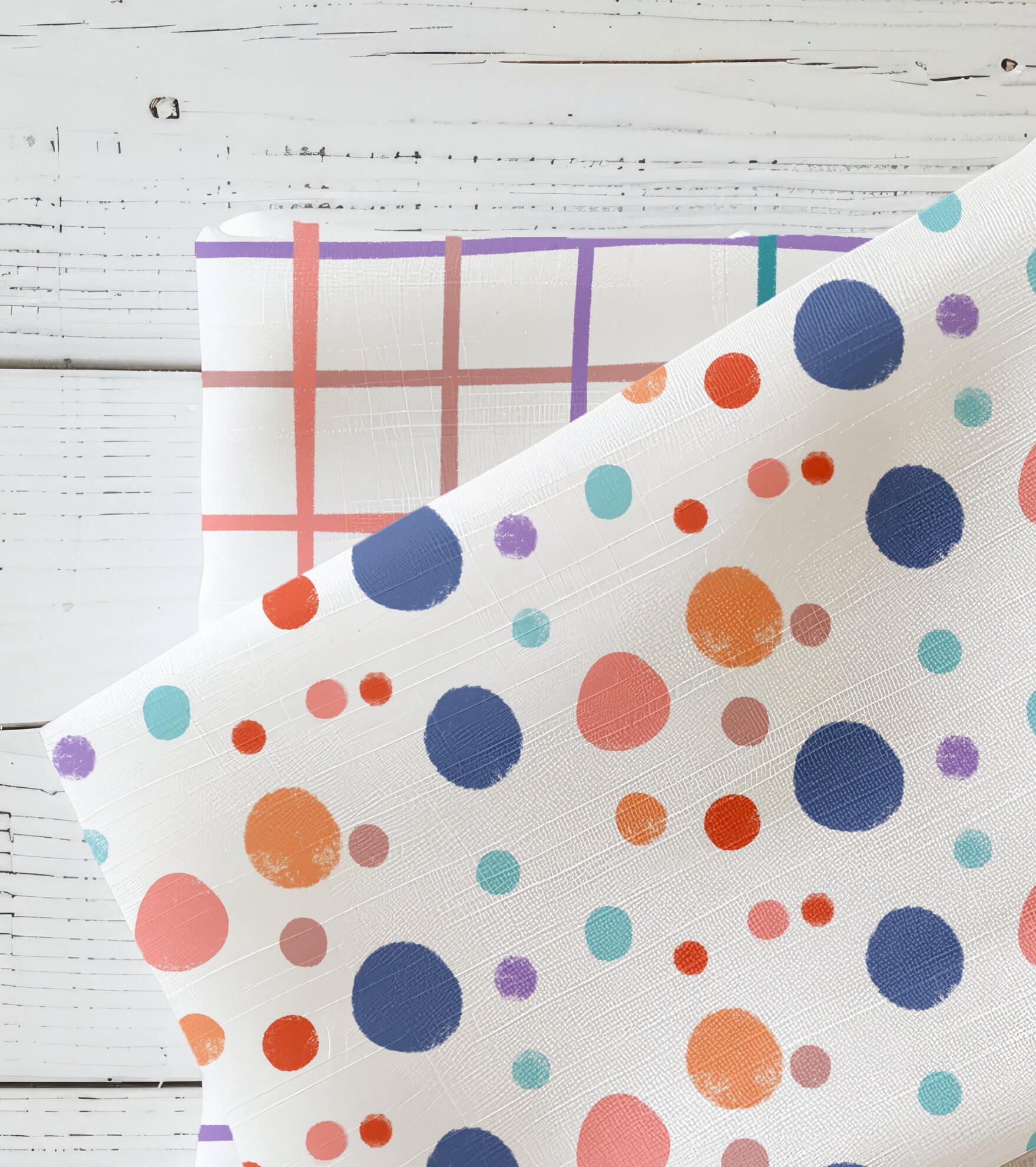 Mock Pattern Folded Fabric Mockup Textile Mockup Seamless Pattern Mockup 2 Pattern ...