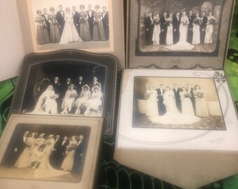 5 large Vintage Wedding Photos